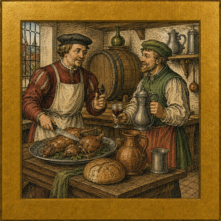 Illustration zu Koch und Kellermeisterei