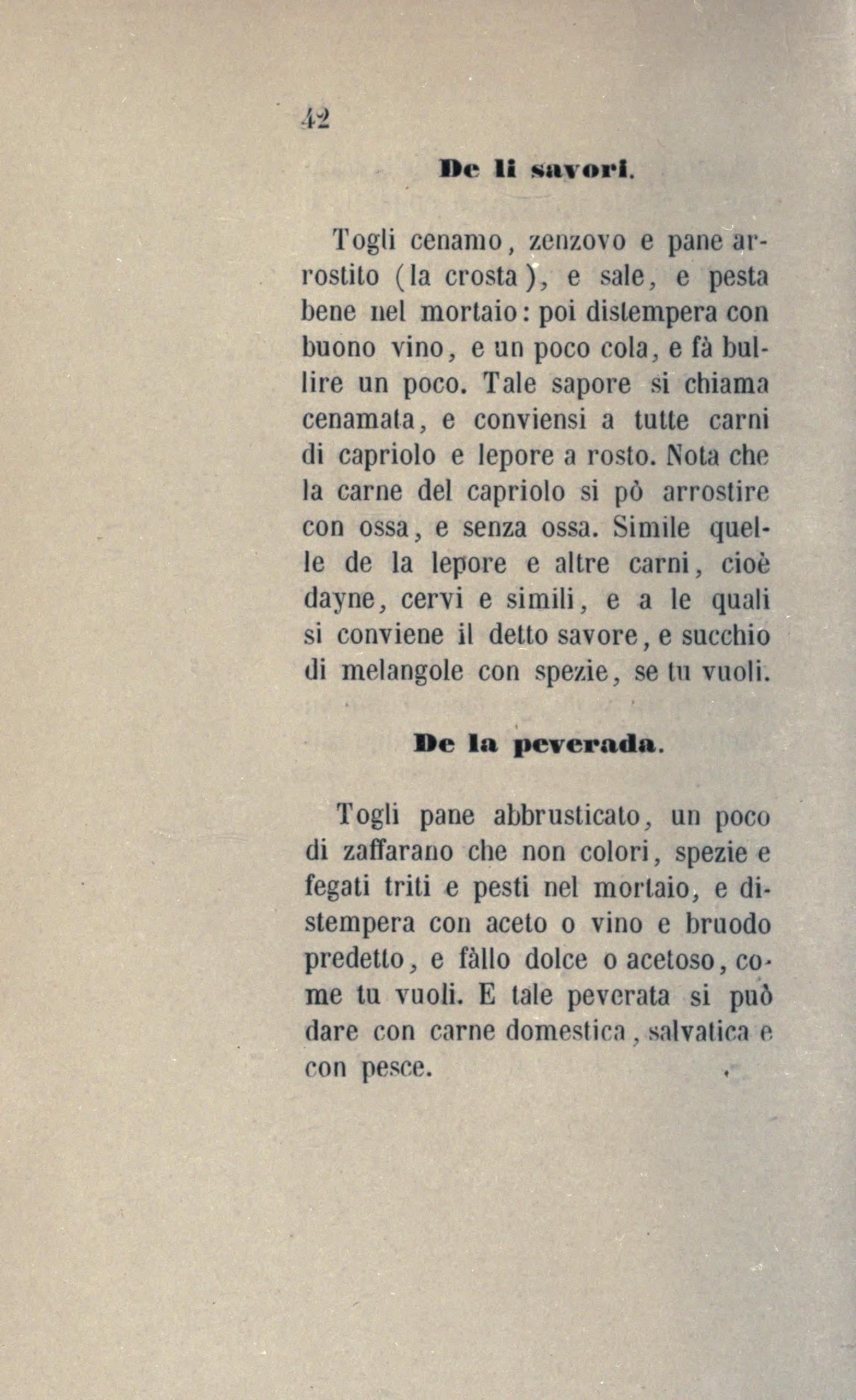 Geschmorter Hase mit Leber-Lungen-Sauce - Originalseite aus Anonimo Toscano - Libro della cocina