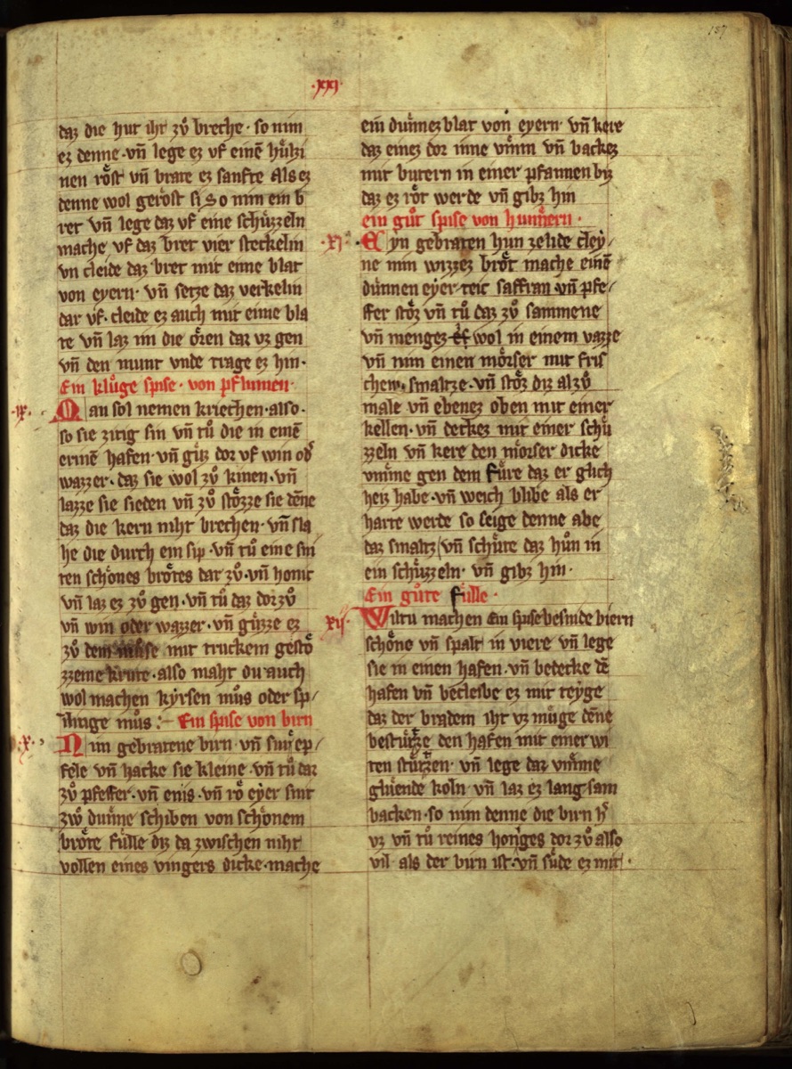 Kluge Pflaumenspeise — Originalseite aus Das Buch von guter Speise