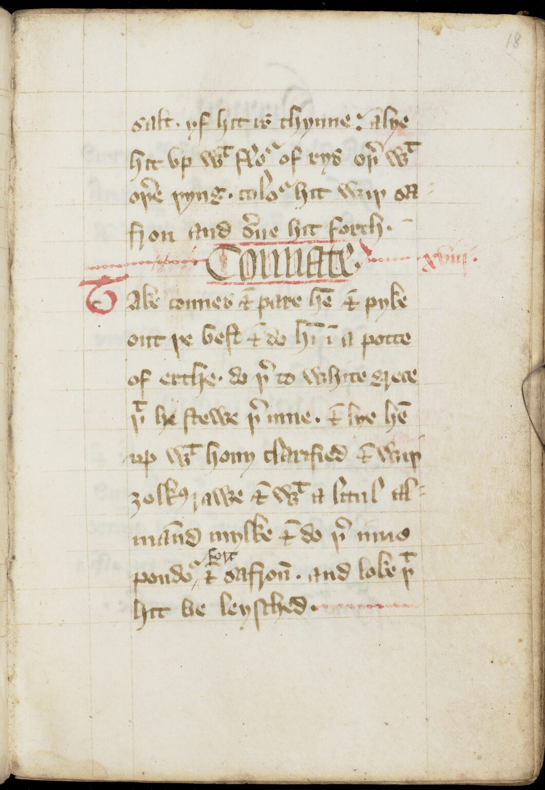 Quitten in Honig und Gewürzen — Originalseite aus The Forme of Cury