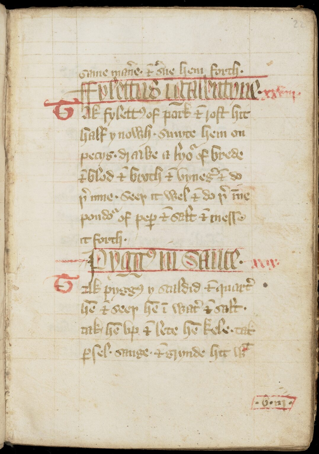 Ferkel in Salbeisoße — Originalseite aus The Forme of Cury