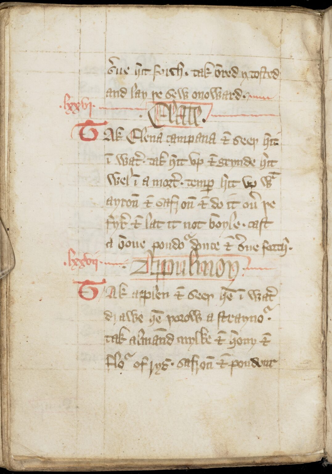 Apfelmus mit Mandeln und scharfen Gewürzen — Originalseite aus The Forme of Cury