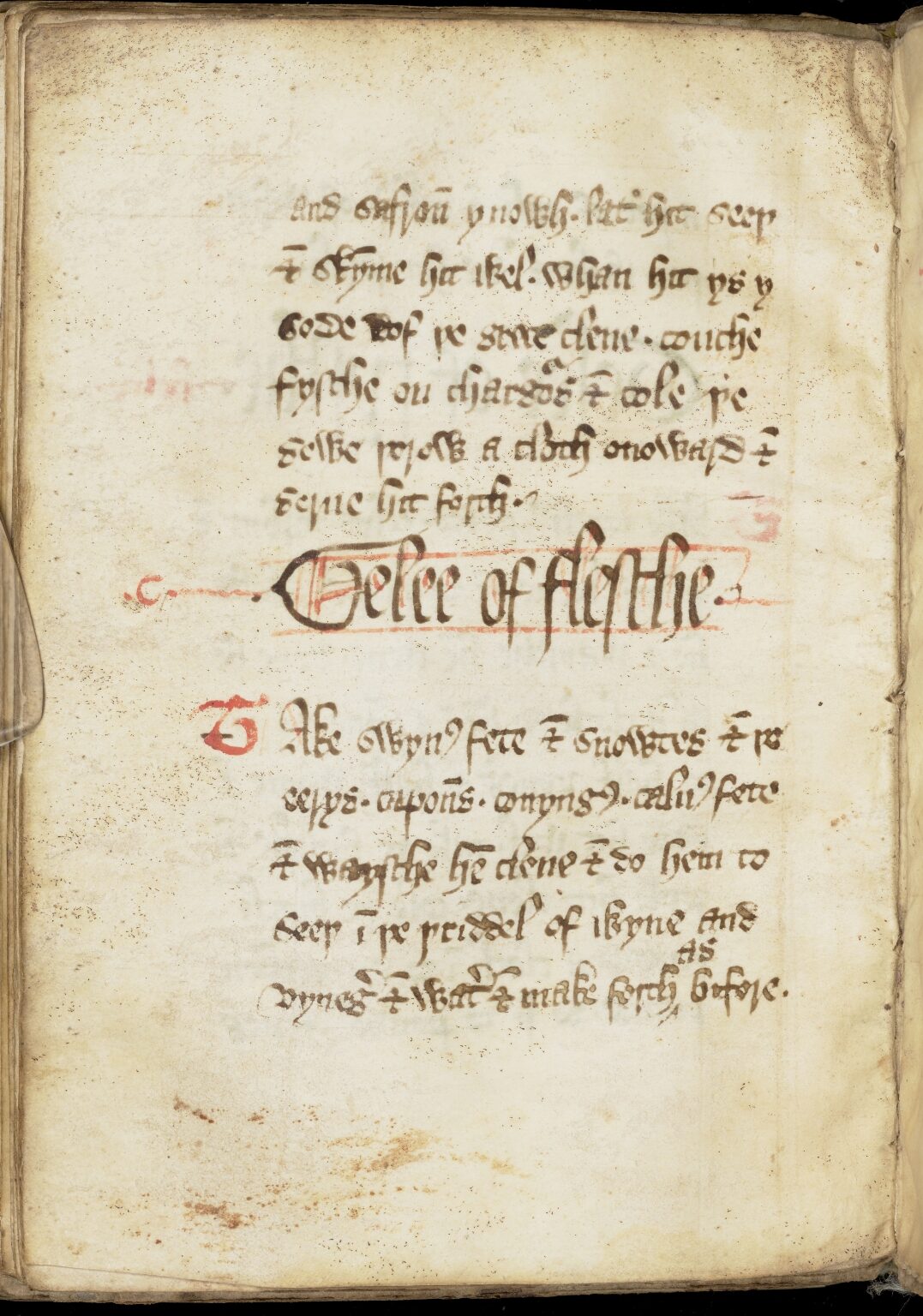 Fleischsülze — Originalseite aus The Forme of Cury