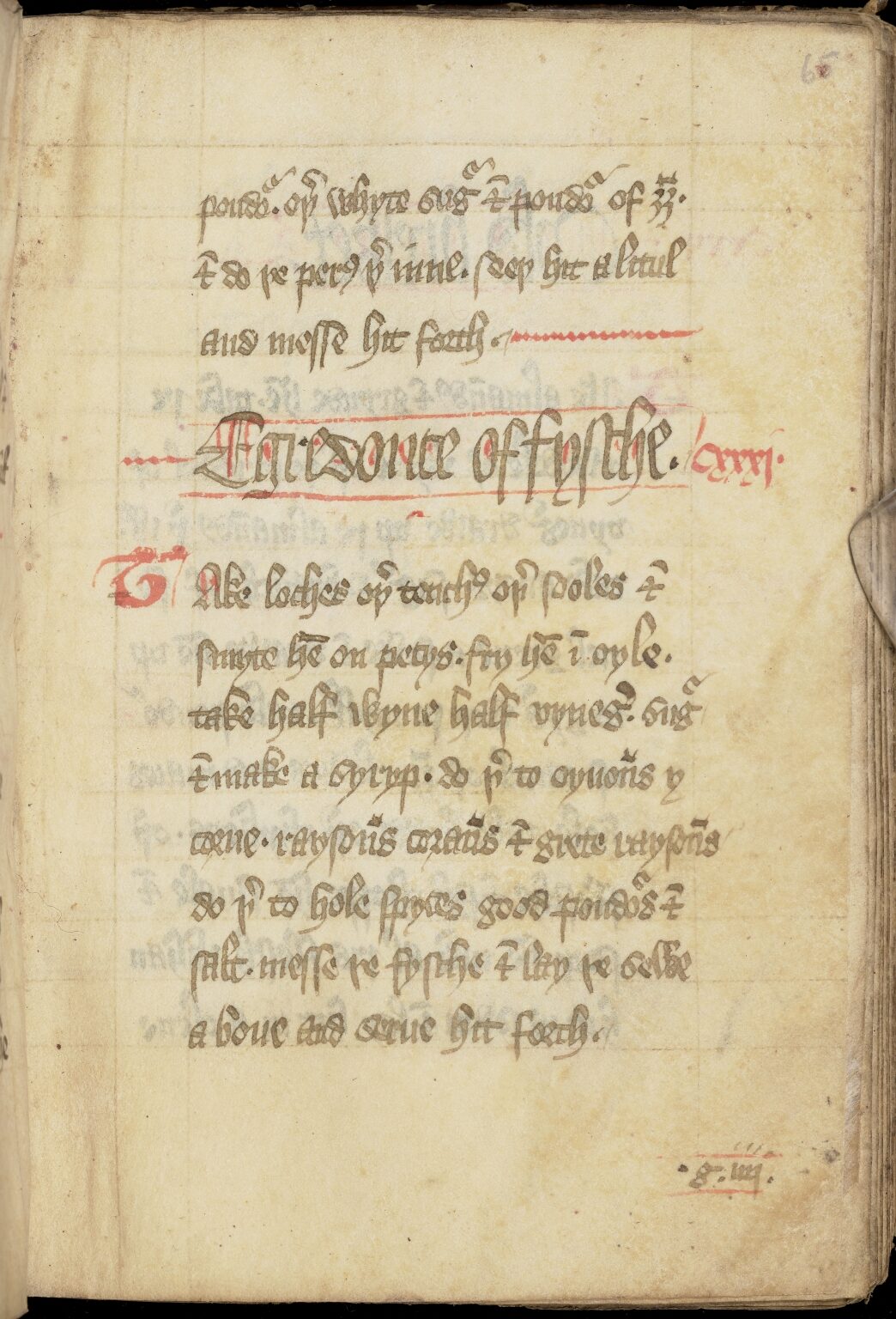 Süß-saurer Fisch — Originalseite aus The Forme of Cury