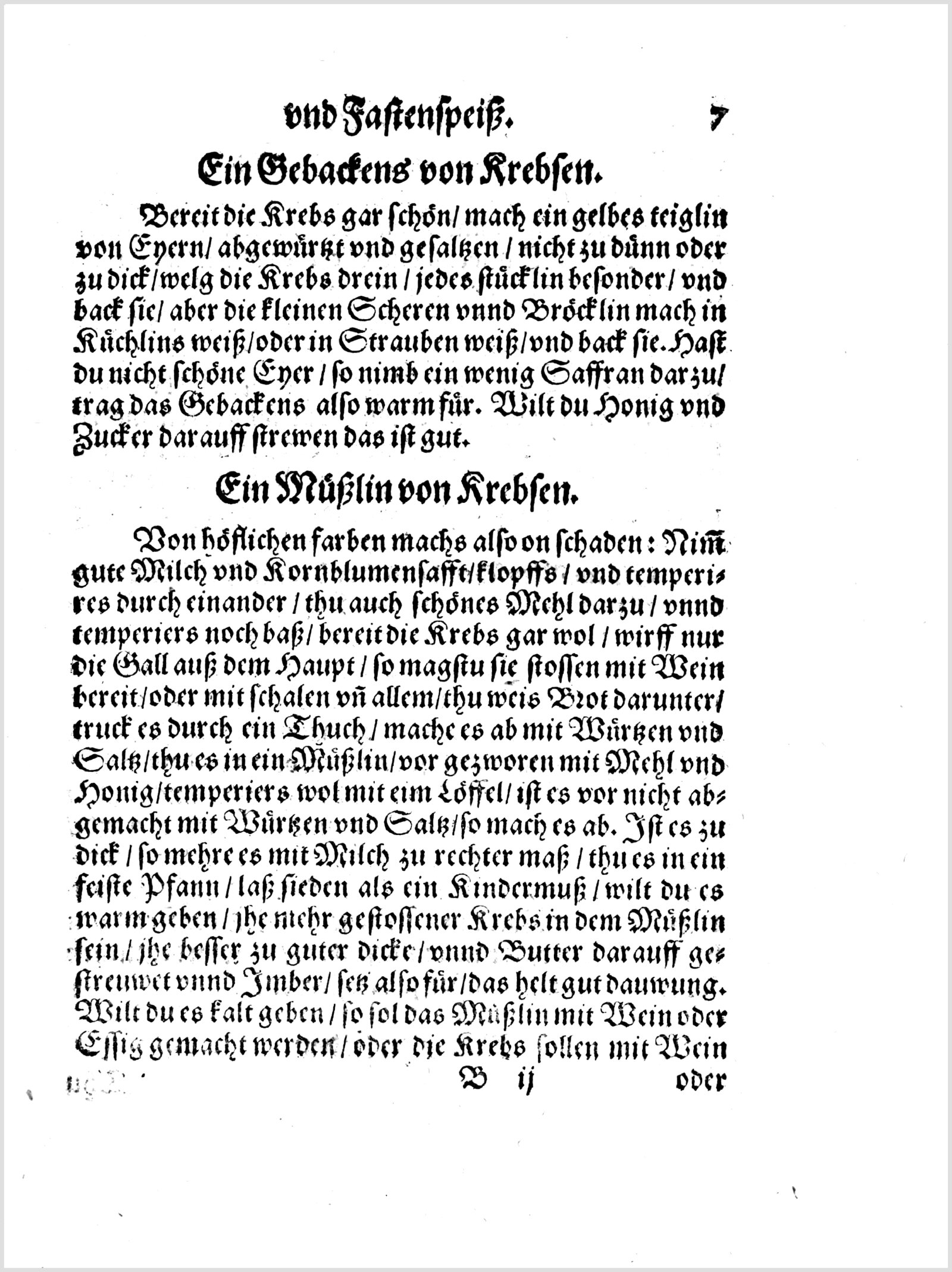 Mus von Krebsen, warm und kalt — Originalseite aus Koch und Kellermeisterei