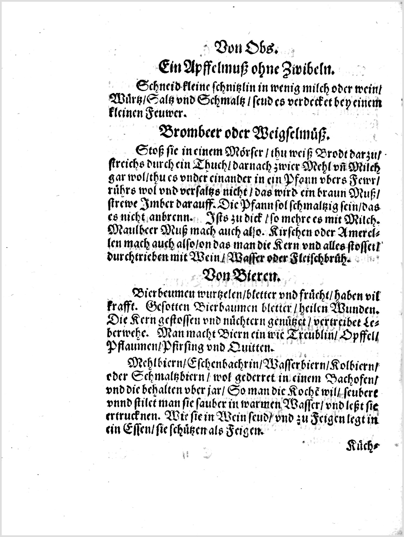 Getrocknete Birnen zubereiten und verwenden — Originalseite aus Koch und Kellermeisterei