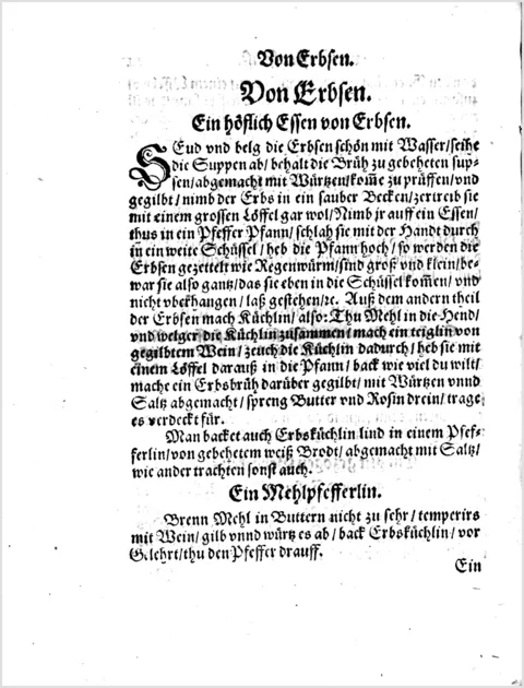 Mehlpfefferlein auf Erbsenküchlein – Originalseite