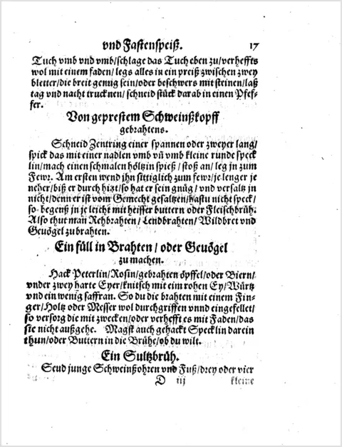 Sülzbrüh über kaltes Geflügel (mit Barsch) – Originalseite