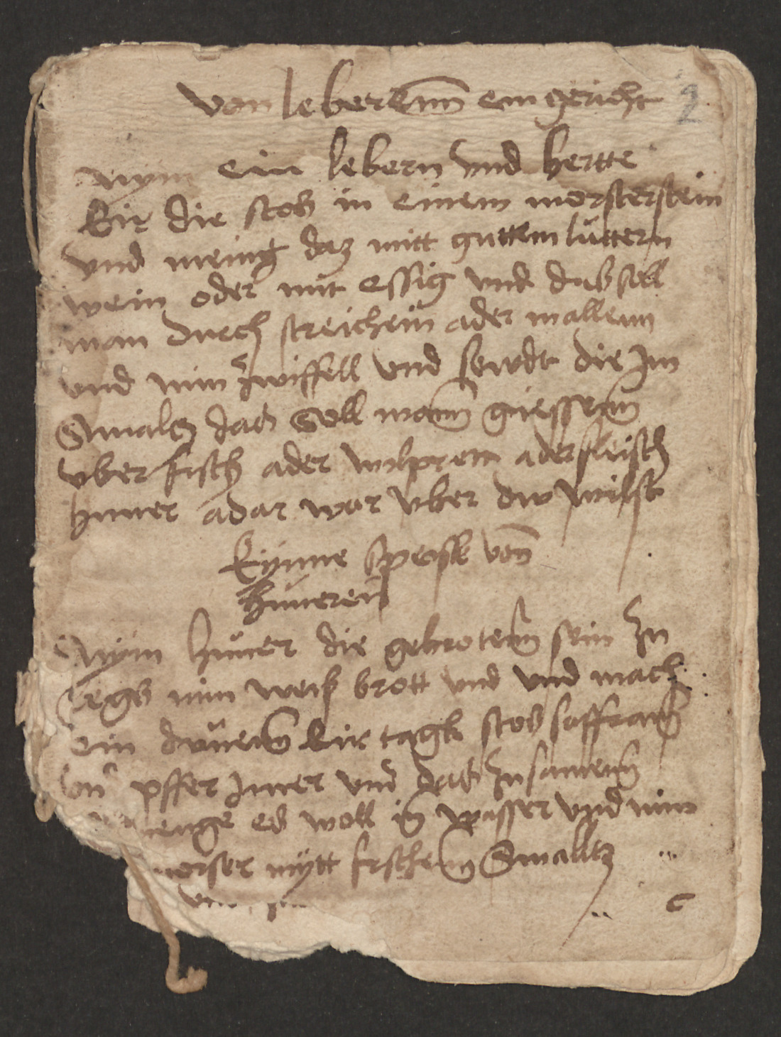 Hühner-Mus aus dem Mörser - Originalseite aus Königsberger Kochbuch