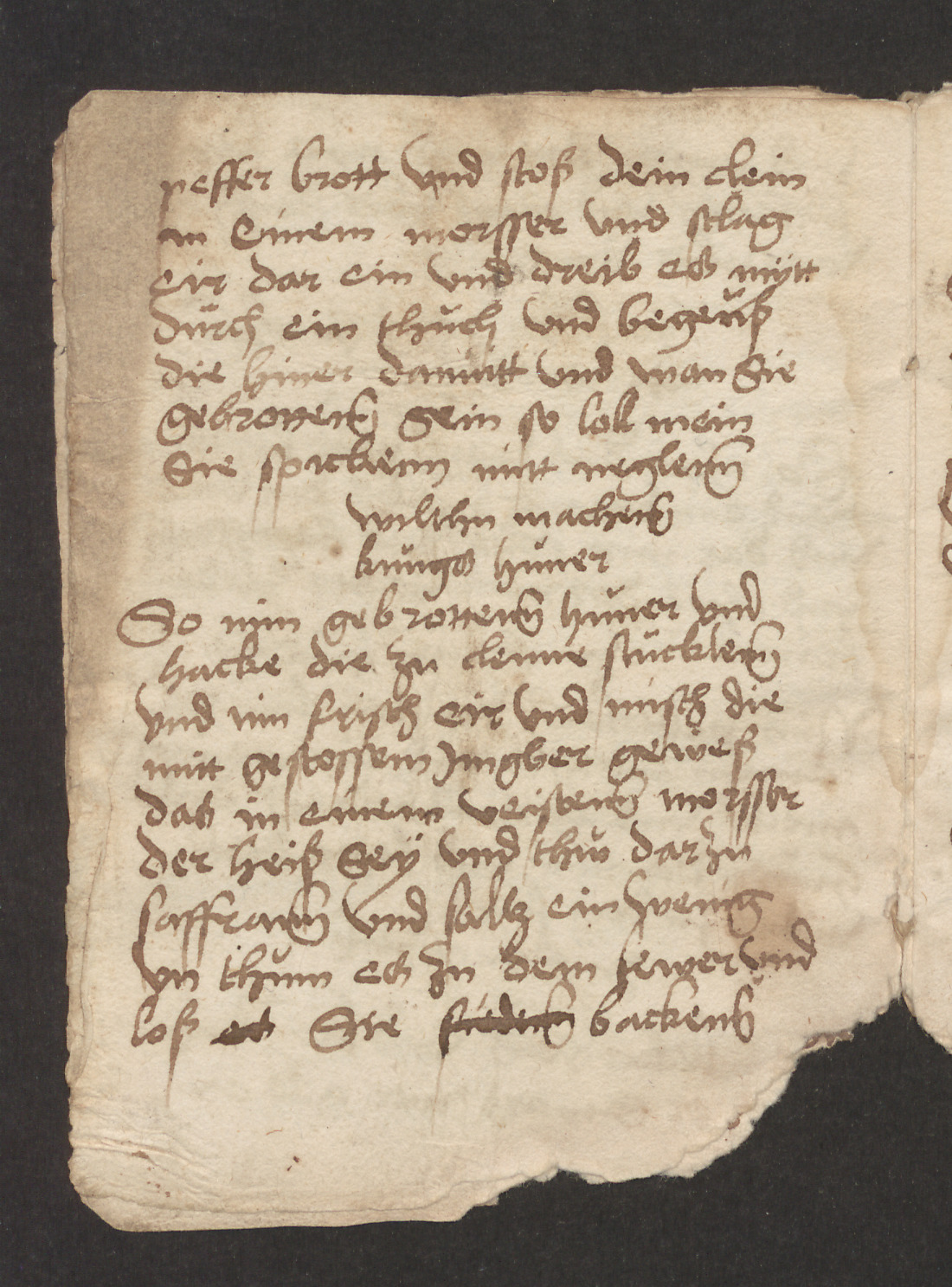 Königshühner aus dem Mörser - Originalseite aus Königsberger Kochbuch