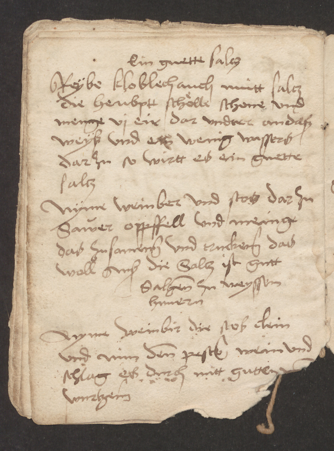 Eine gute Knoblauchsauce - Originalseite aus Königsberger Kochbuch