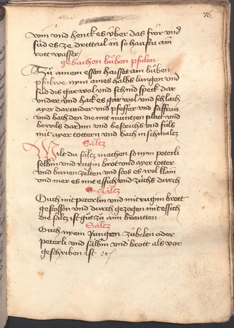 Salse mit Petersilie, Salbei und Birnen – Originalseite