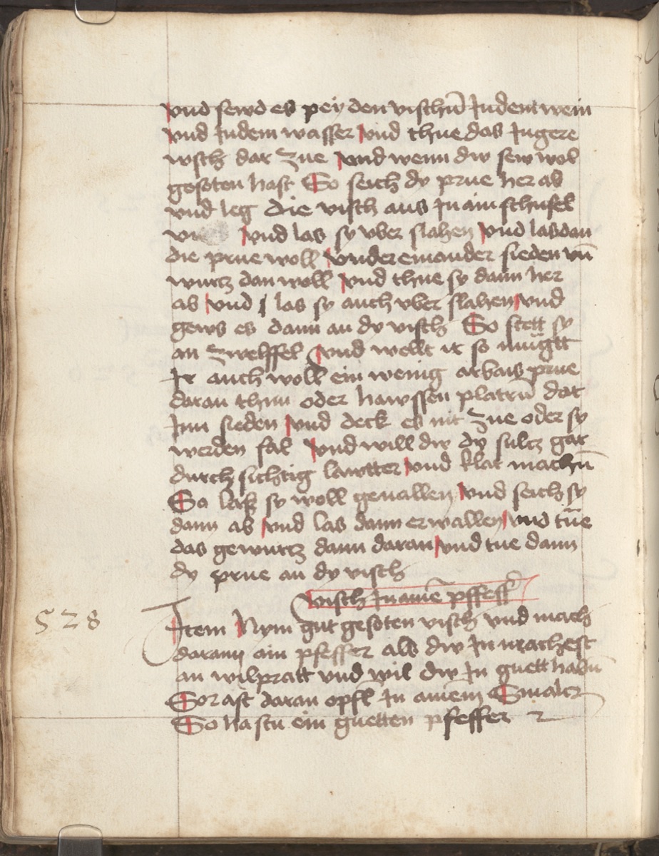 Gefüllte Eier in Schmalz gebacken - Originalseite aus Münchner Kochbuchhandschriften (Cgm 725)