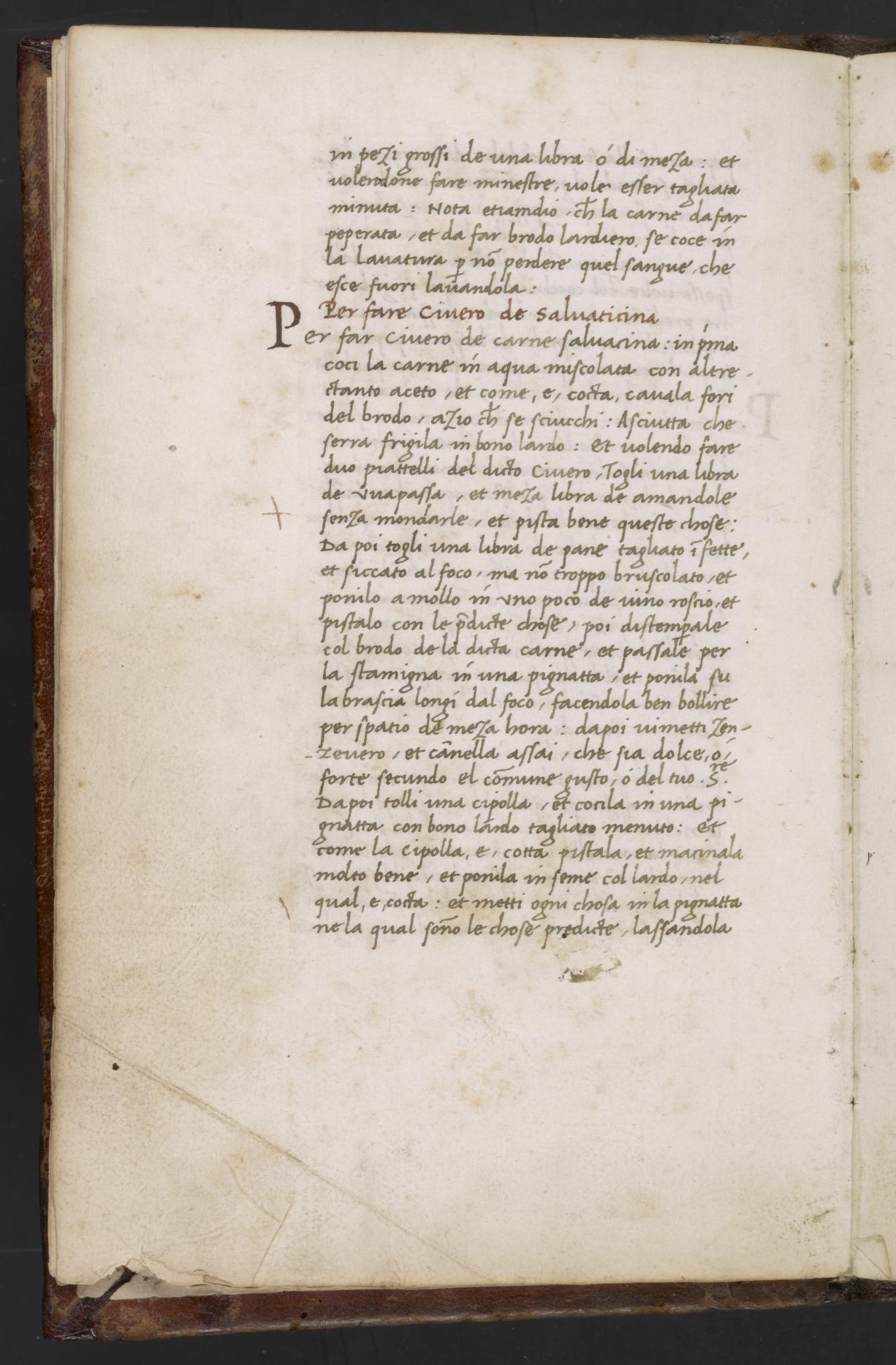 Fleischpasteten von Kalb oder Kapaun — Originalseite aus Libro de Arte Coquinaria