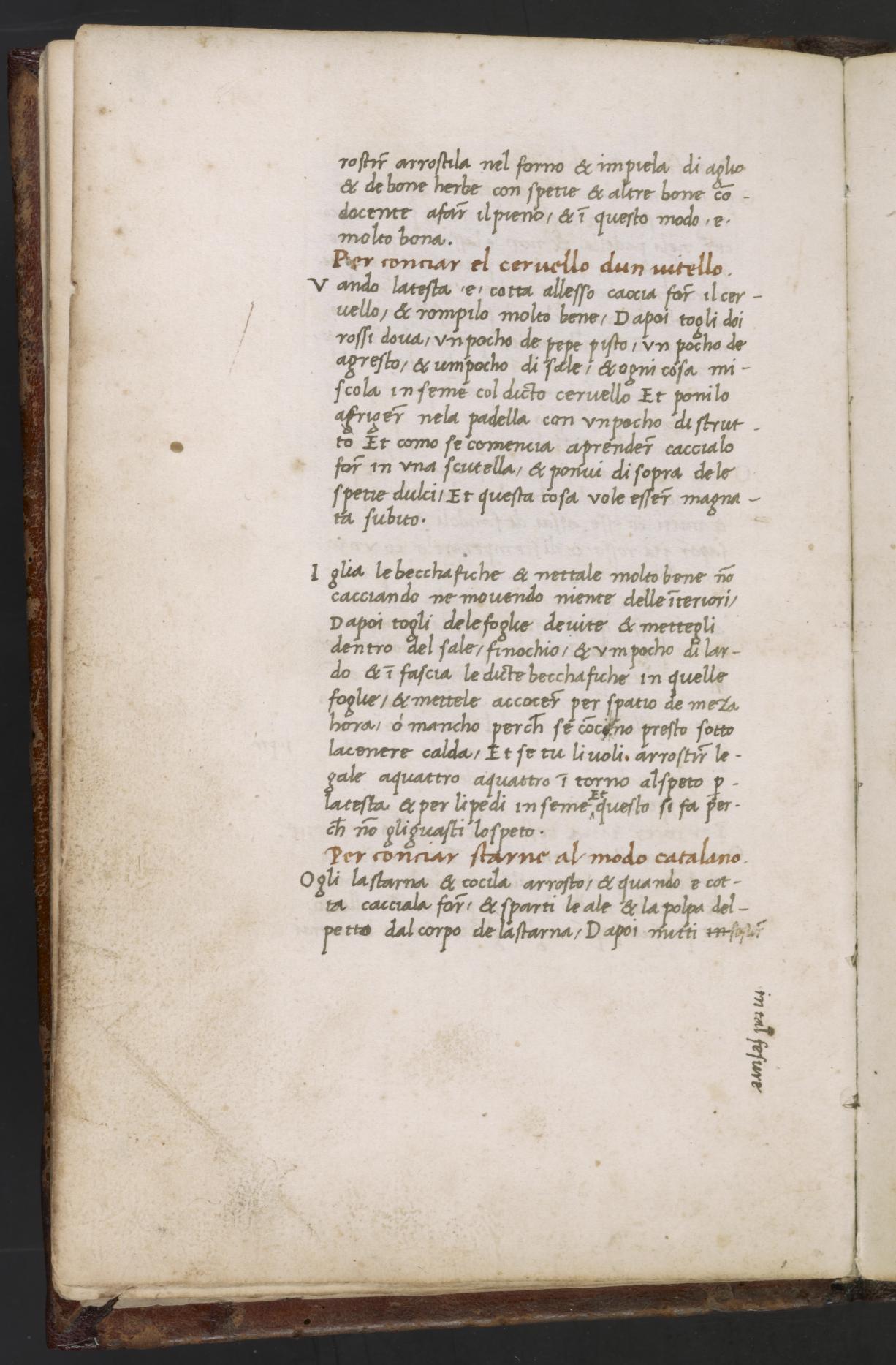 Schweineschmalz herstellen — Originalseite aus Libro de Arte Coquinaria