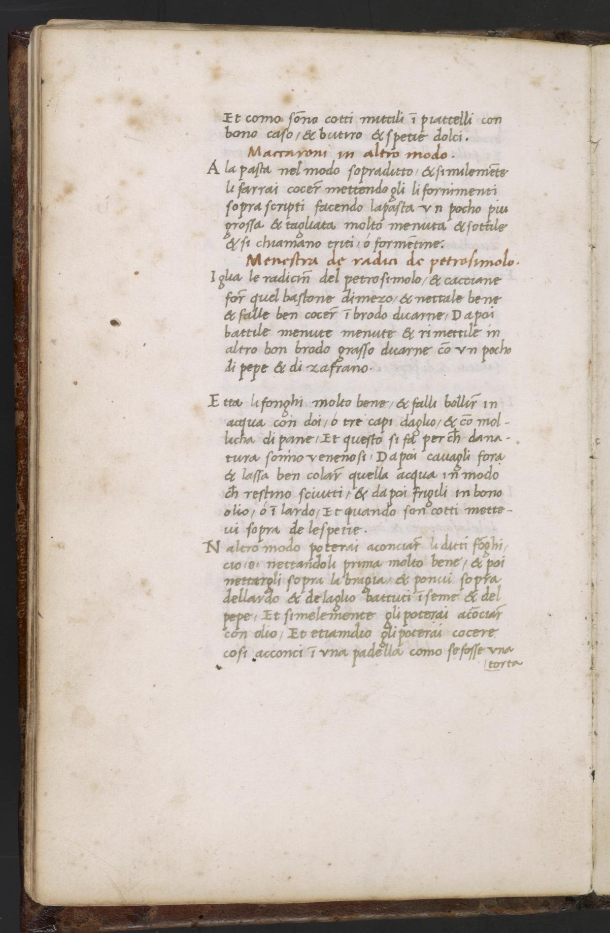 Rübenmus mit gesalzenem Fleisch — Originalseite aus Libro de Arte Coquinaria