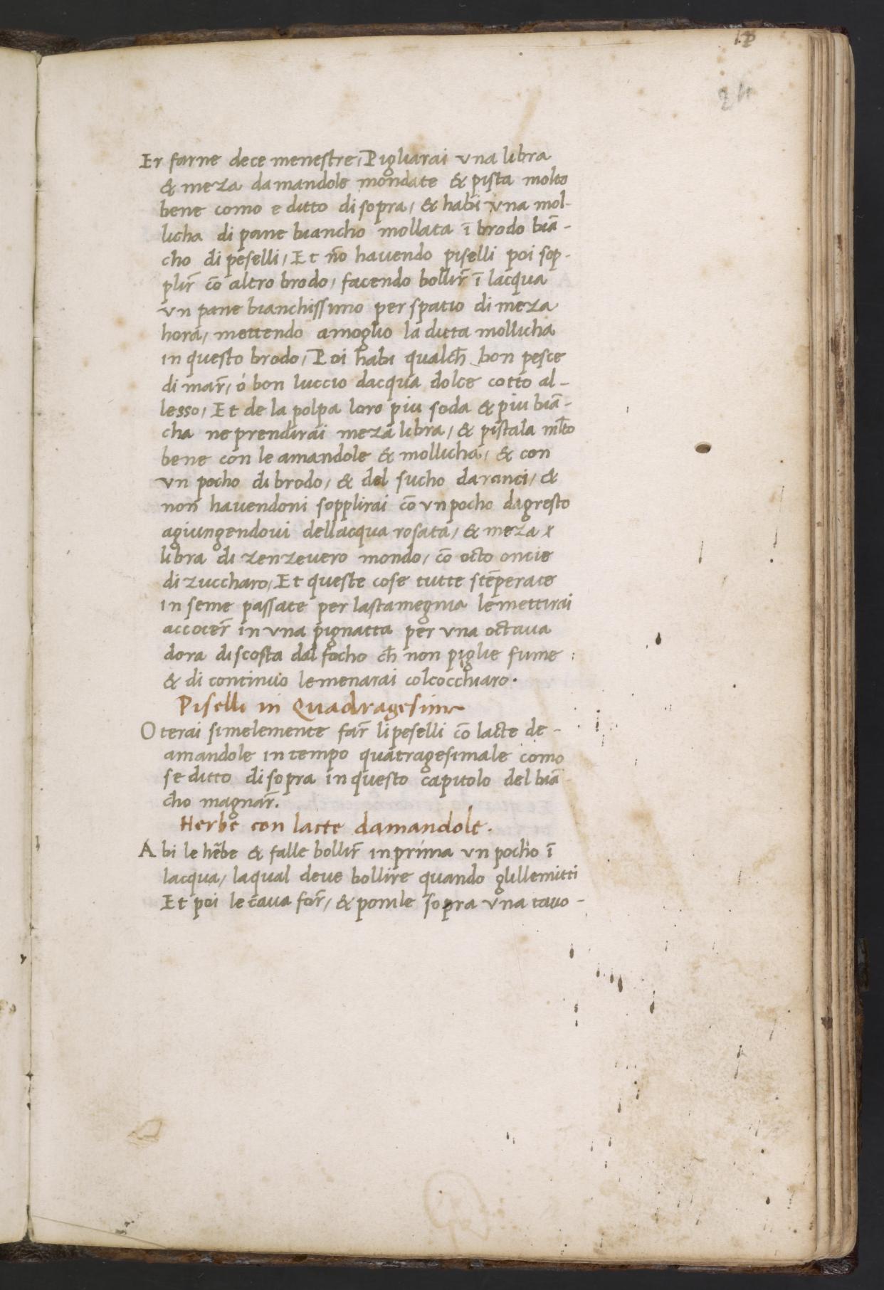 Fasten-Blancmanger vom Fisch — Originalseite aus Libro de Arte Coquinaria