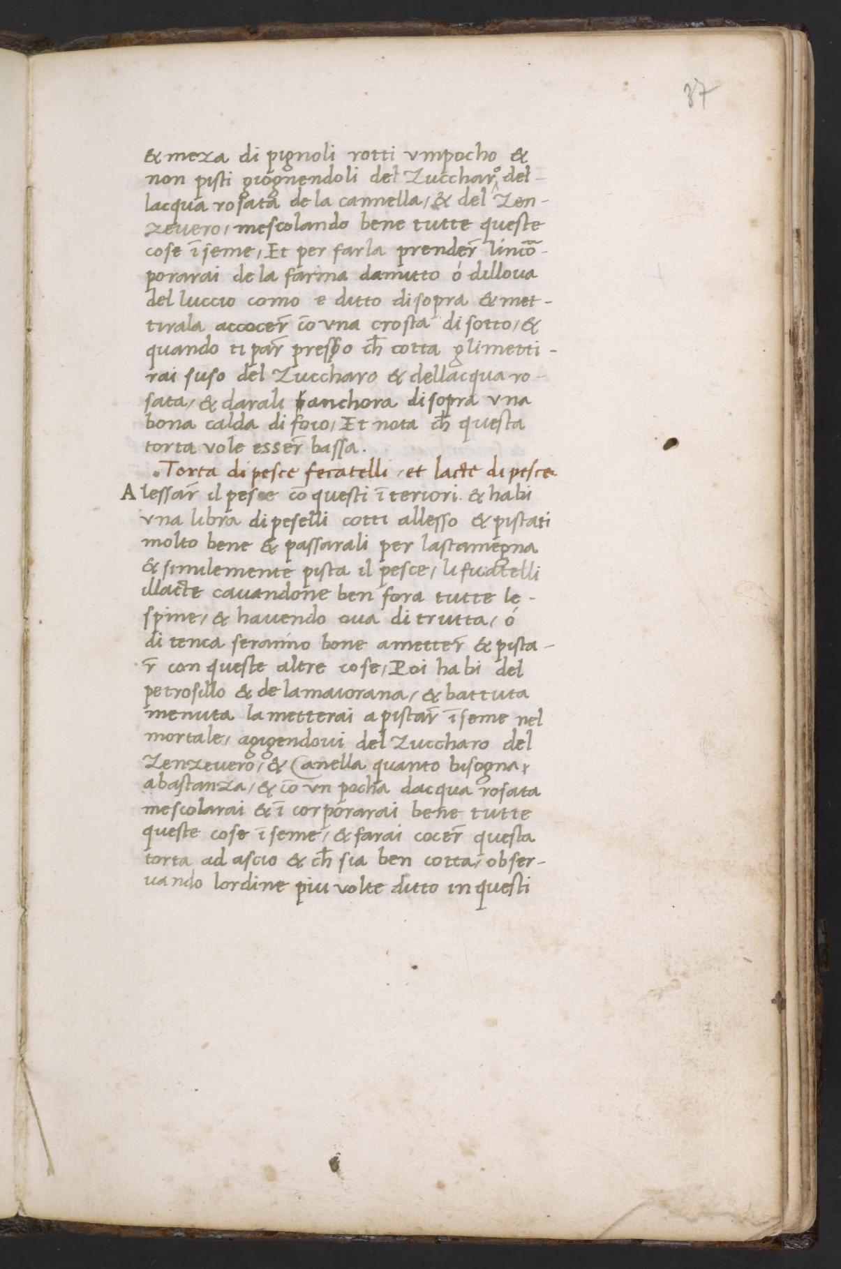 Kichererbsentorte mit Mandeln und Früchten — Originalseite aus Libro de Arte Coquinaria