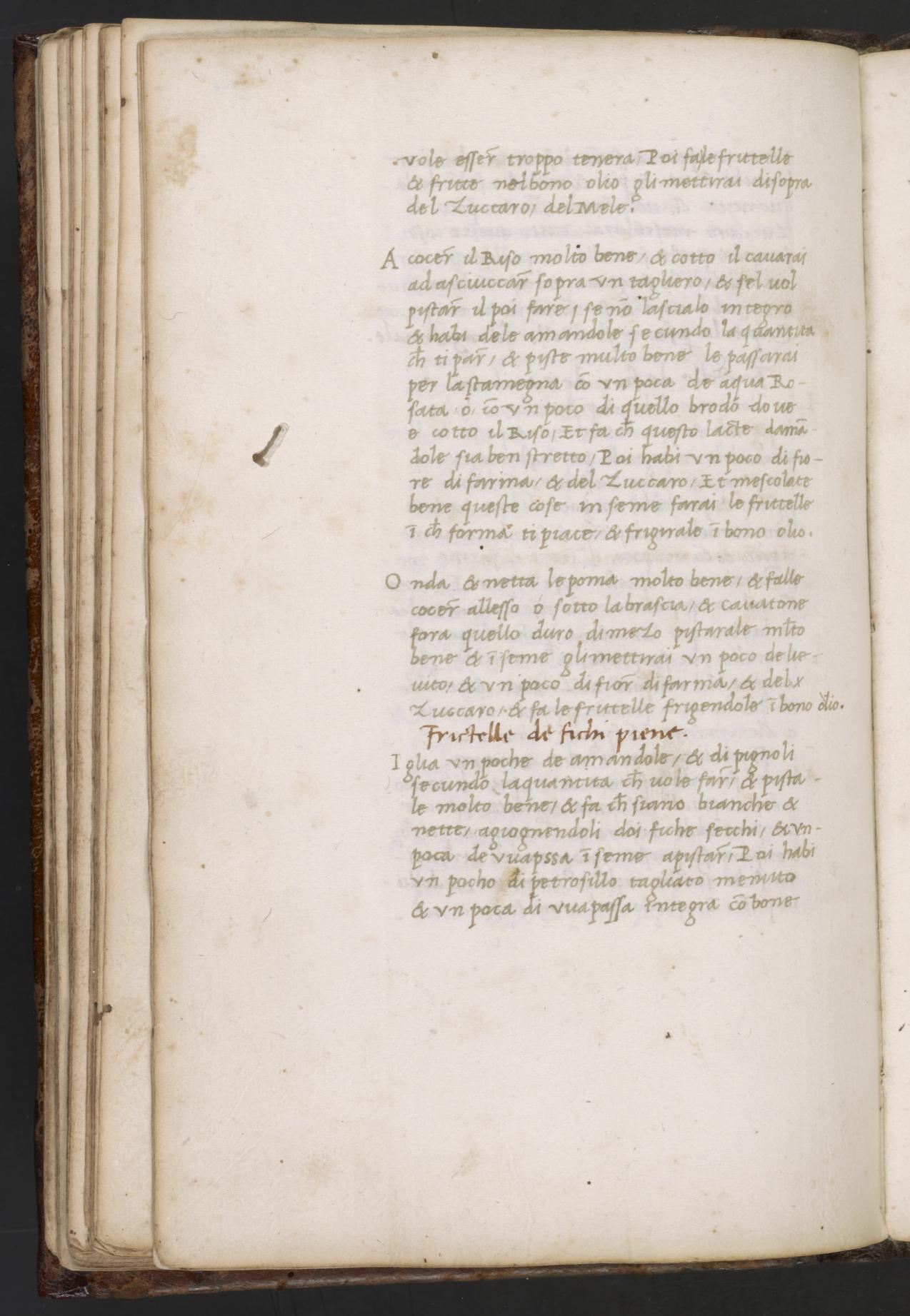 Holunderblüten-Fritters nach Martino — Originalseite aus Libro de Arte Coquinaria
