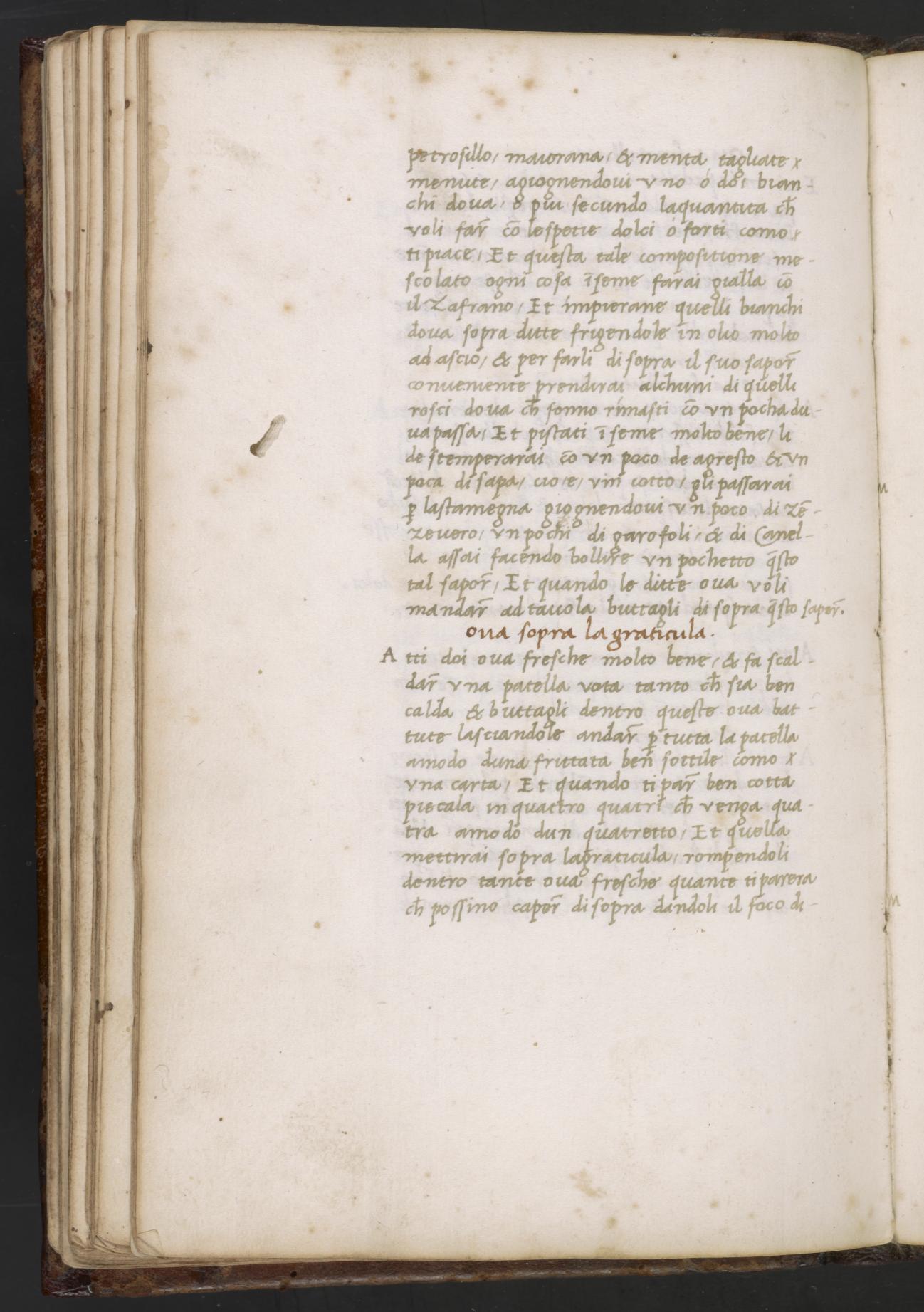 Verlorene Eier — Originalseite aus Libro de Arte Coquinaria