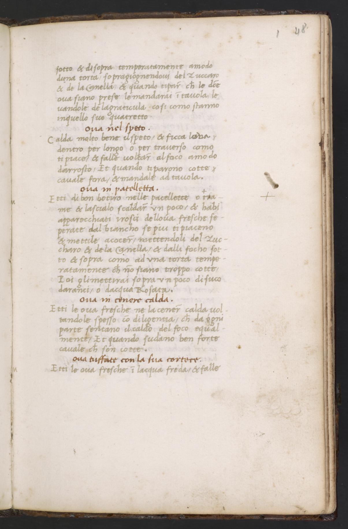 Eier vom Rost mit Zucker und Zimt — Originalseite aus Libro de Arte Coquinaria