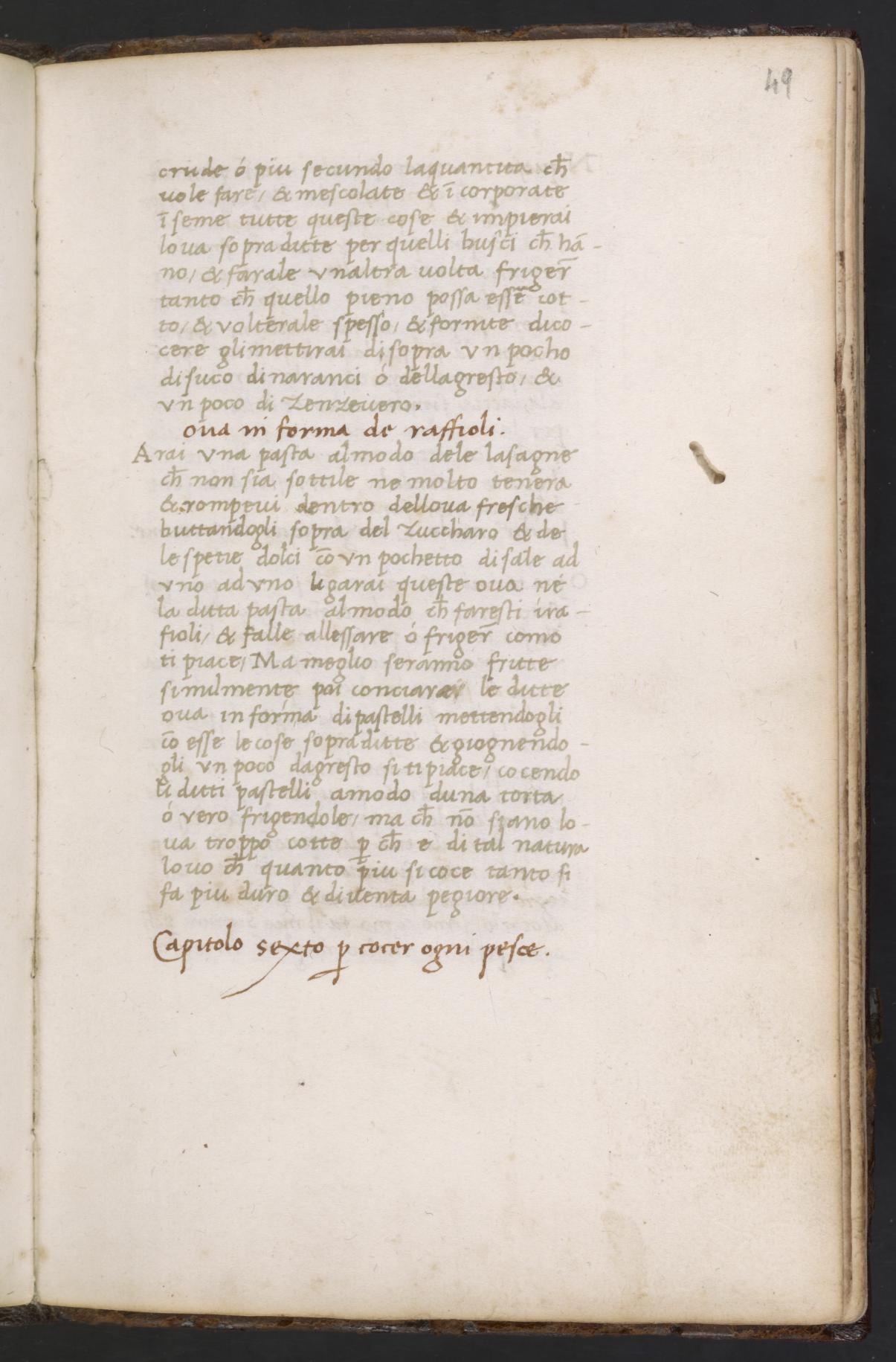 Gefüllte Spiegeleier nach Florentiner Art — Originalseite aus Libro de Arte Coquinaria