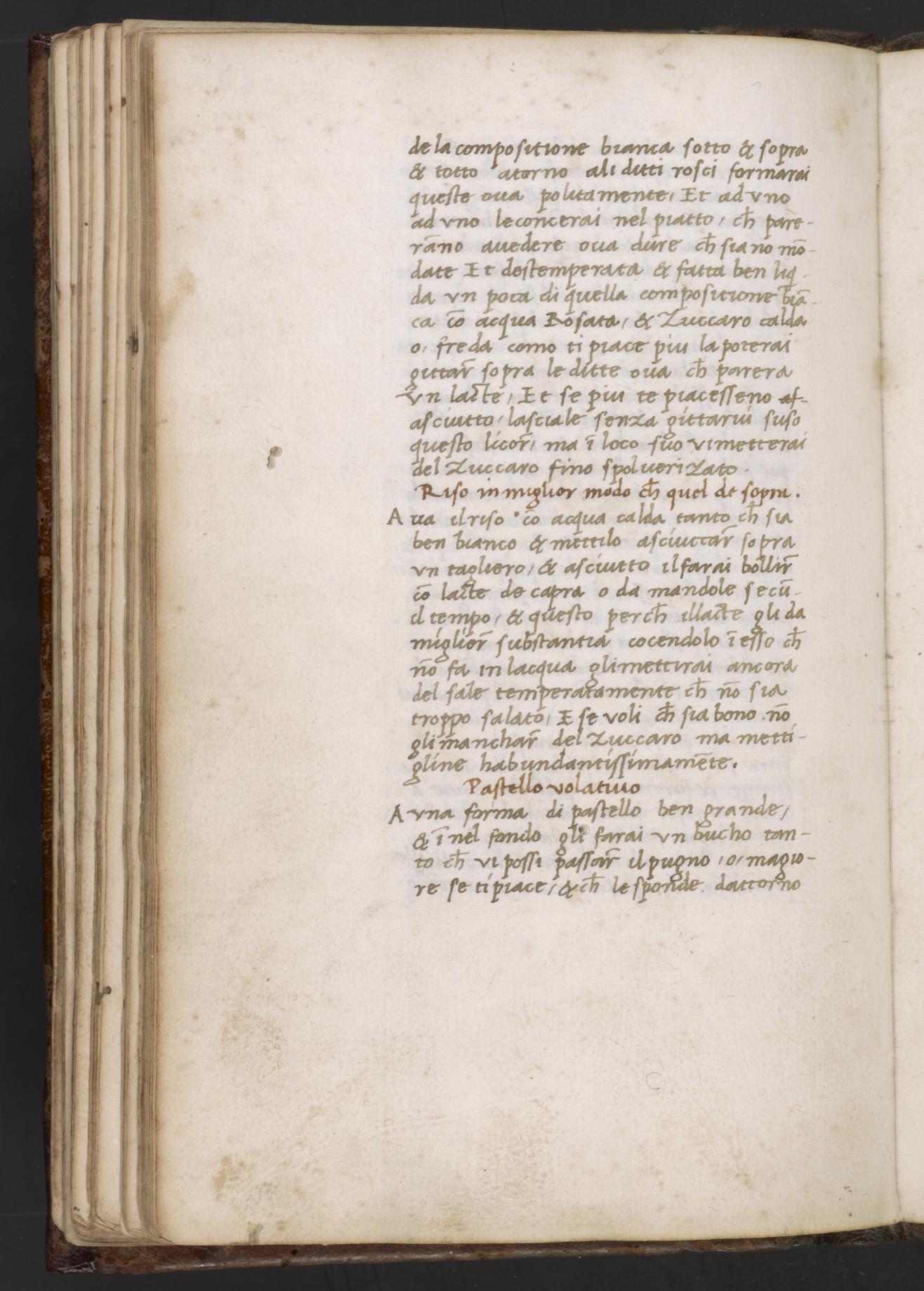 Fliegende Pastete für festliche Anlässe — Originalseite aus Libro de Arte Coquinaria