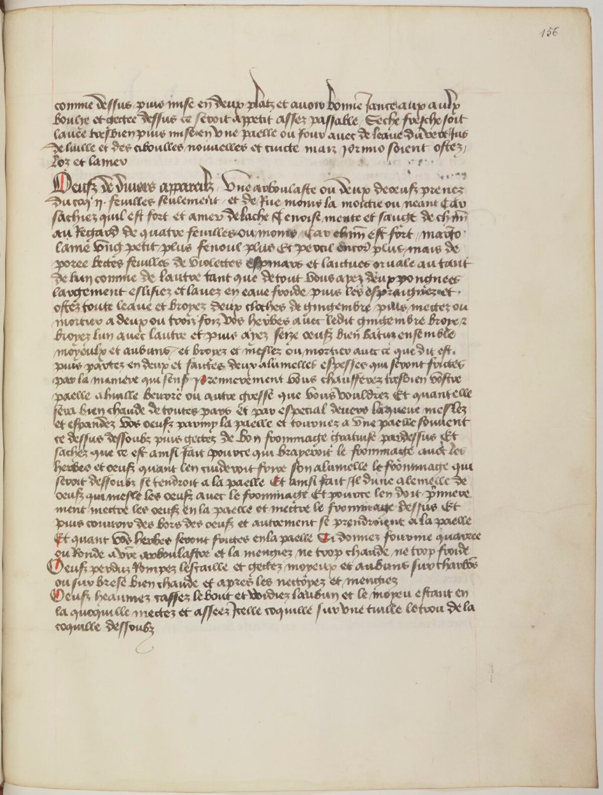 Helm-Eier — Originalseite aus Ménagier de Paris