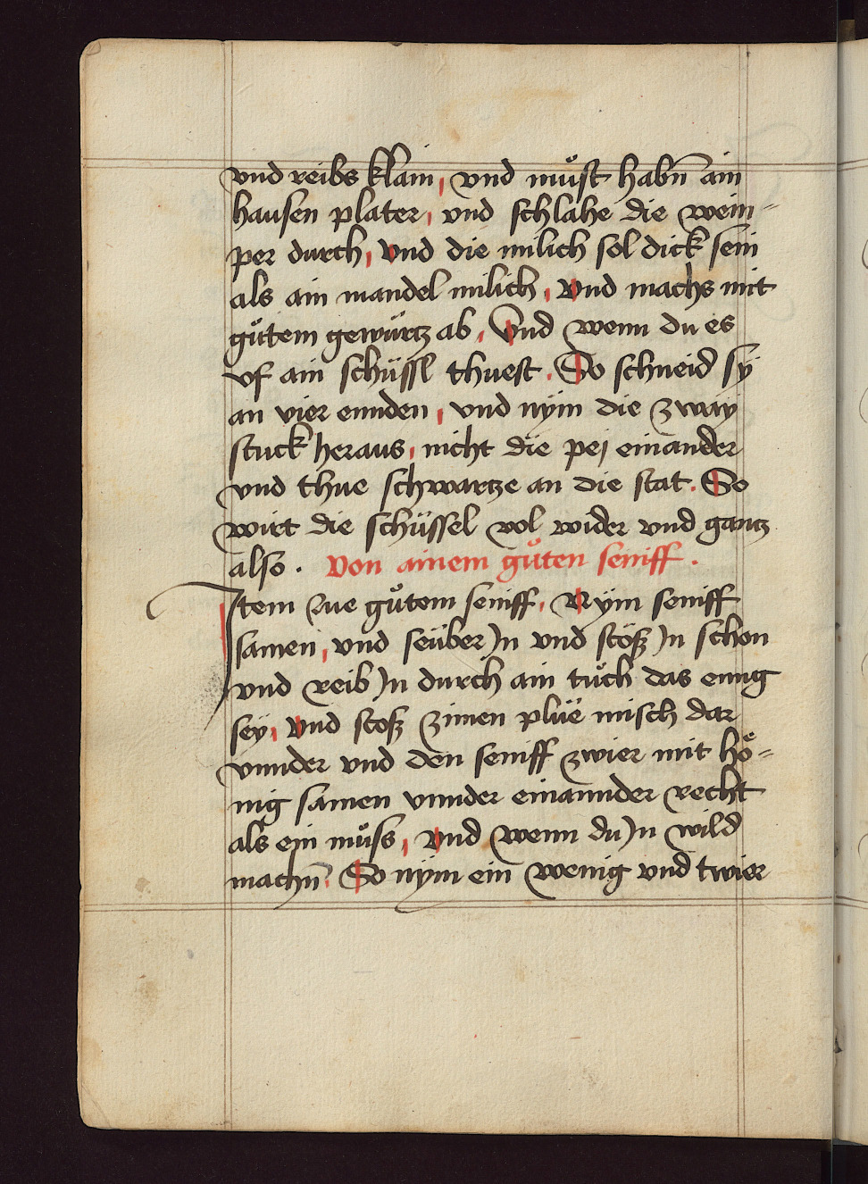 Guter Senf nach Meister Hans - Originalseite aus Kochbuch des Meisters Hans