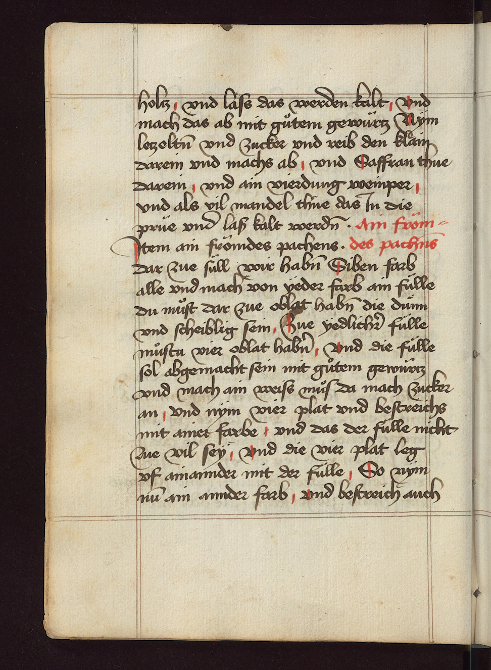 Schichtkonfekt in sieben Farben, Schau-Gebäck ohne Feuer - Originalseite aus Kochbuch des Meisters Hans