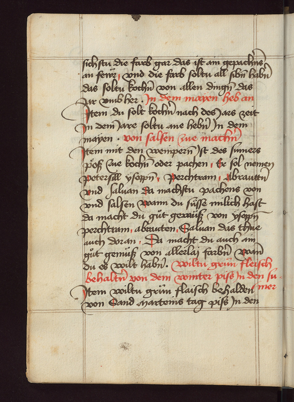Sommer-Saucen: Kräuter statt Rosinen + farbiges Kräutermus - Originalseite aus Kochbuch des Meisters Hans