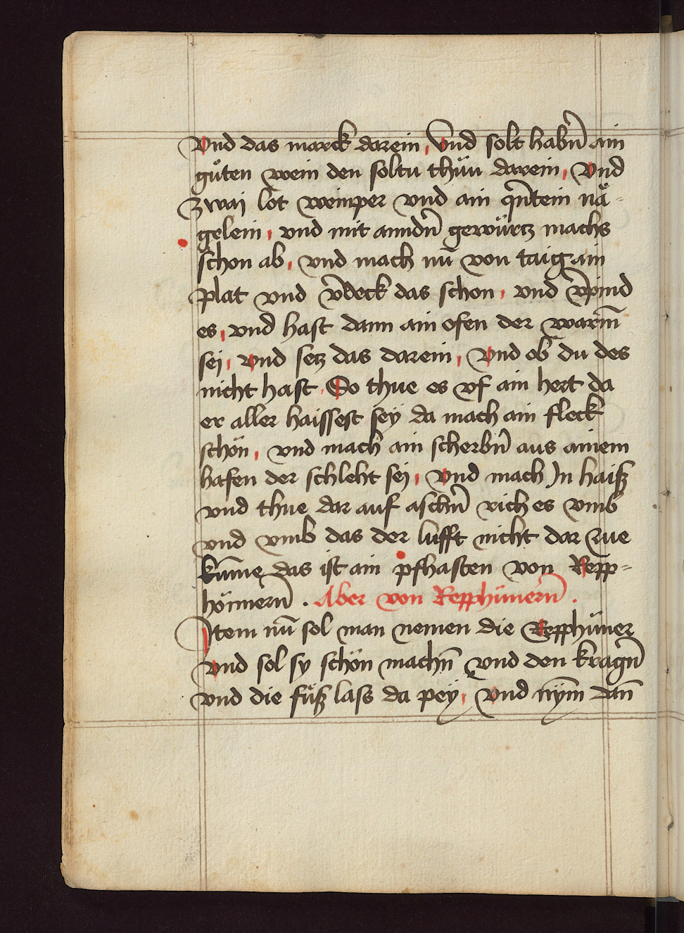 Rebhühner in süßer Brühe mit Apfel - Originalseite aus Kochbuch des Meisters Hans