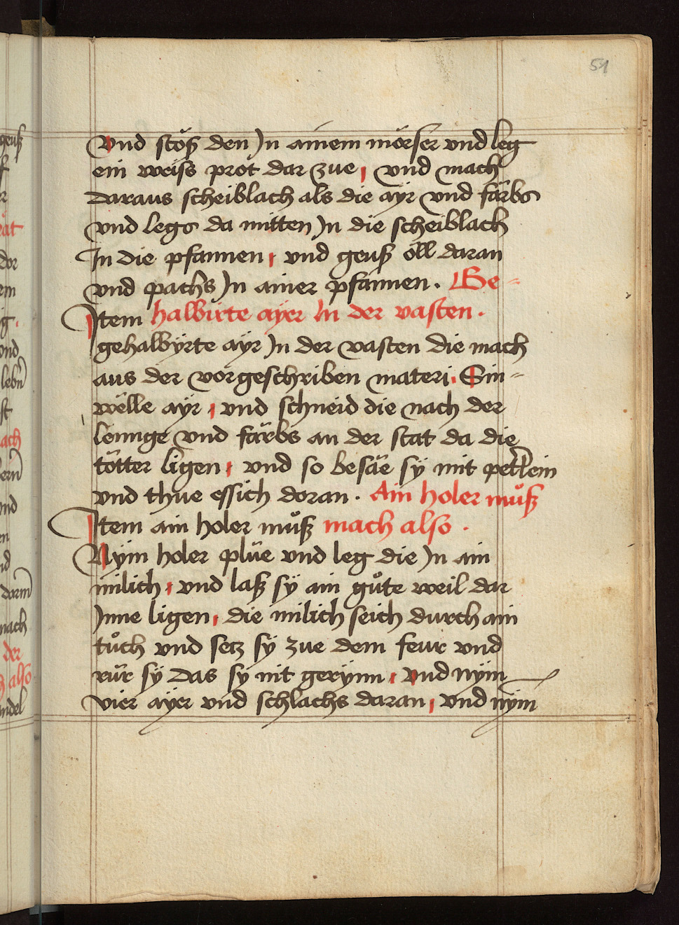 Holunderblüten-Pfannenmus - Originalseite aus Kochbuch des Meisters Hans