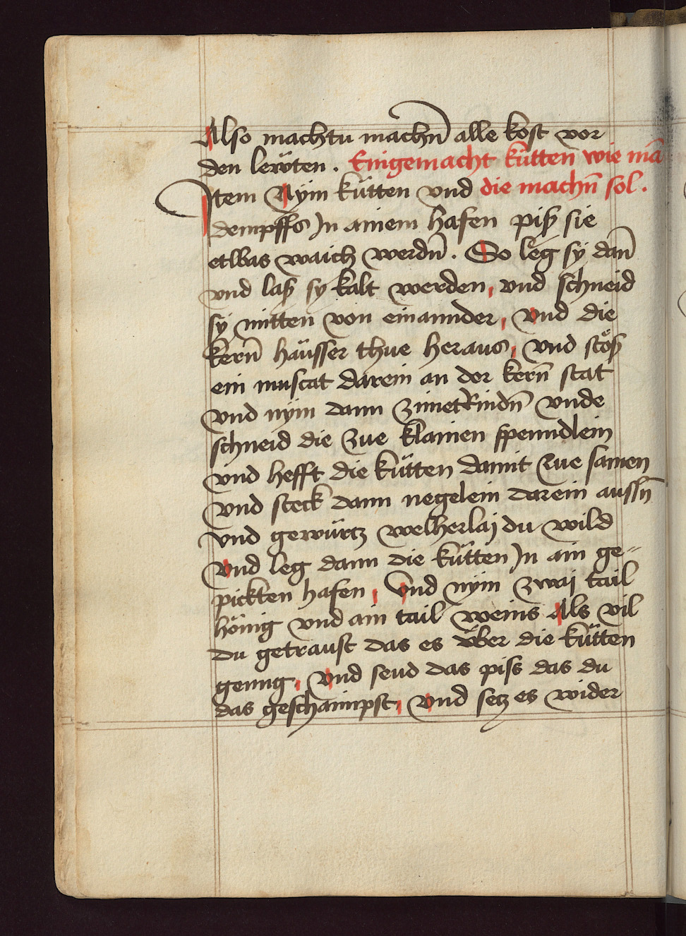 Eingemachte Quitten nach Meister Hans - Originalseite aus Kochbuch des Meisters Hans