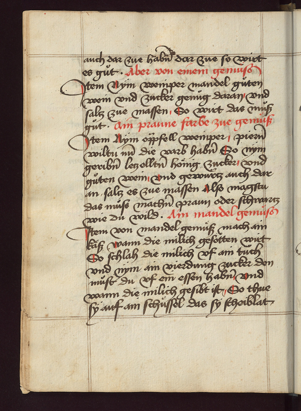 Mus mit Weinbeeren und Mandeln - Originalseite aus Kochbuch des Meisters Hans
