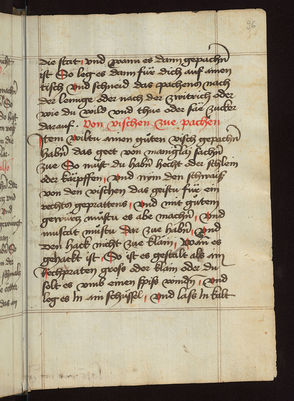 Gebratener Fisch nach Wildbraten-Art - Originalseite aus Kochbuch des Meisters Hans