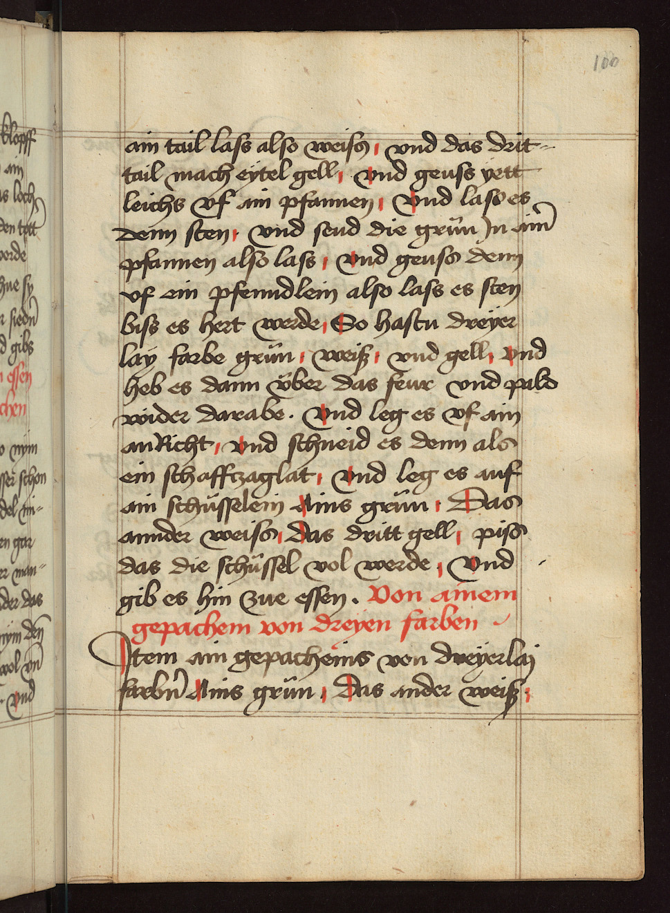 Dreifarbiges Pfannenmus auf Spießchen - Originalseite aus Kochbuch des Meisters Hans
