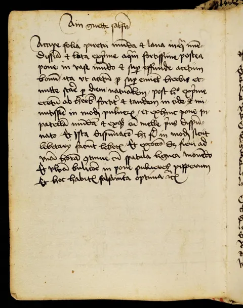 Register: Speiseplan des Mondseer Kochbuchs – Originalseite
