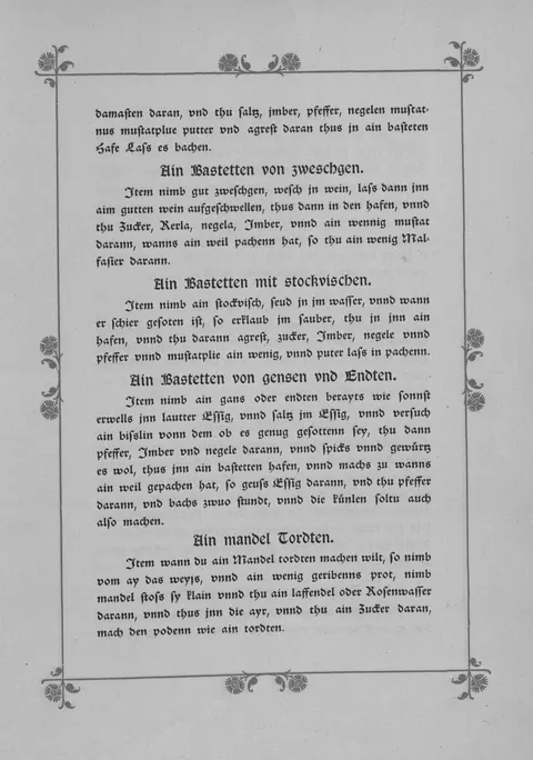 Pastete von Gänsen und Enten – Originalseite