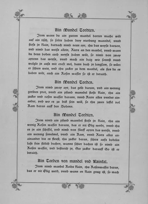 Mandeltorte mit Eiweiß, Semmelmehl und Rahm – Originalseite