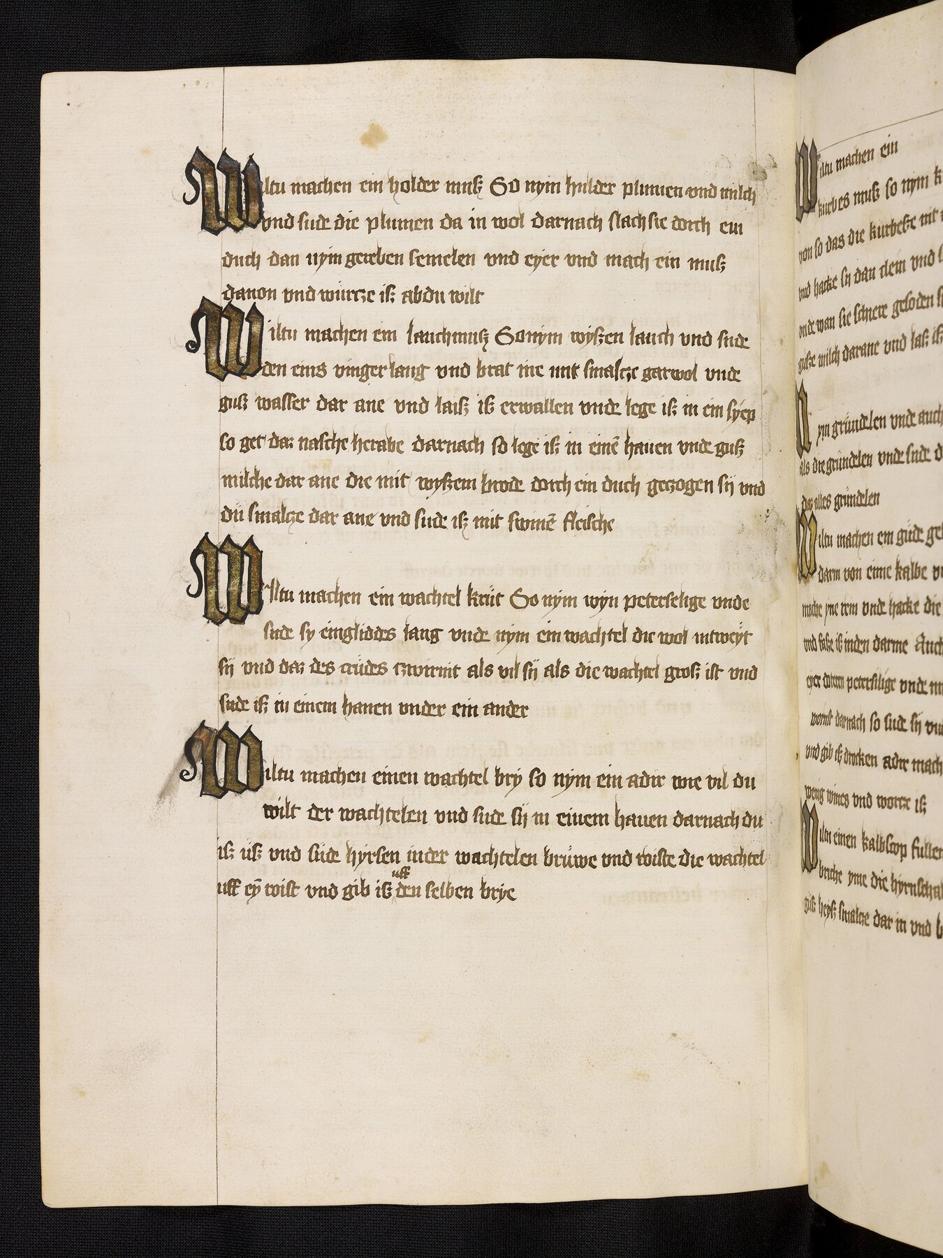 Wachtel mit viel Petersilienkraut - Originalseite aus Rheinfränkisches Kochbuch