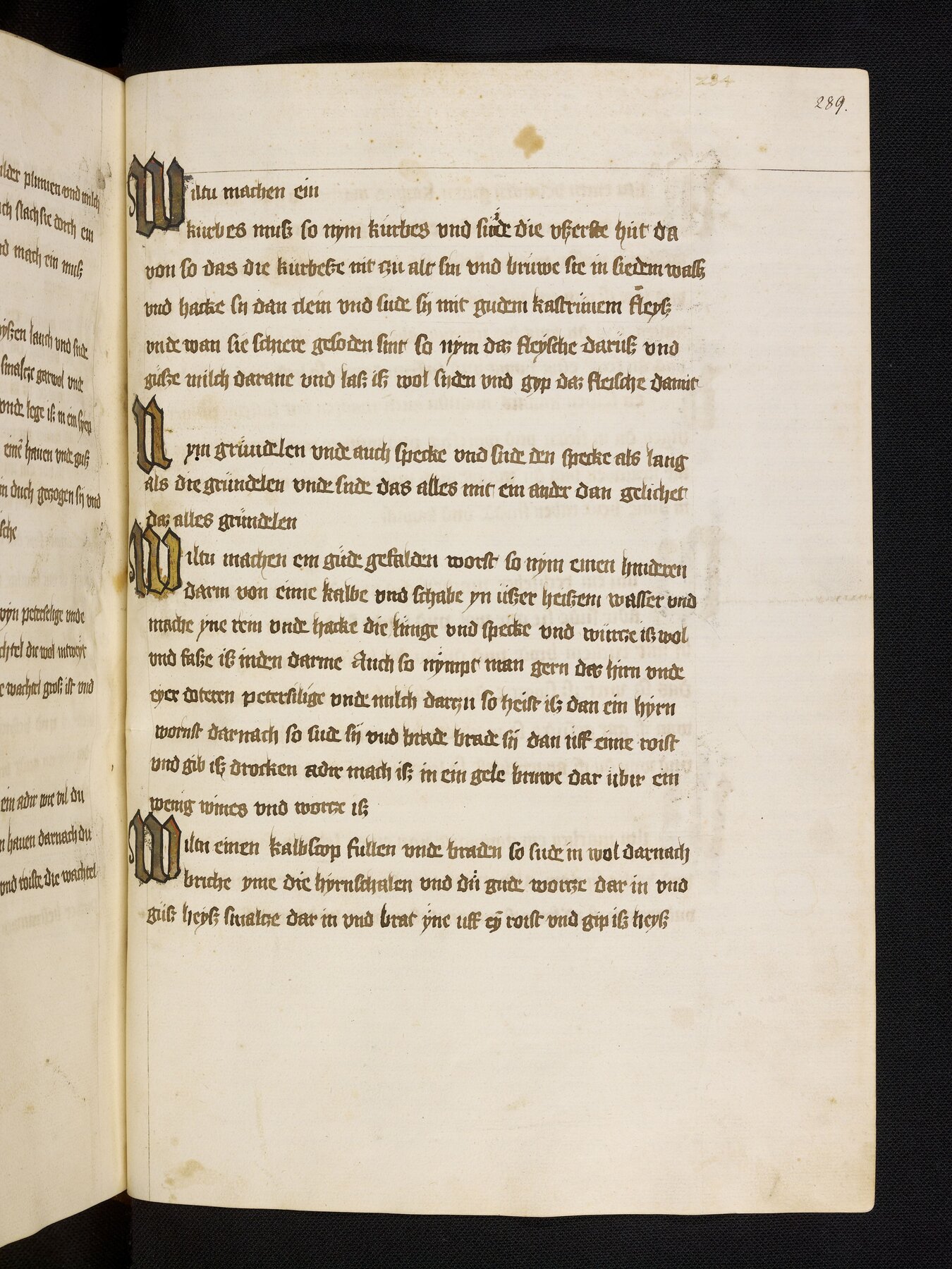 Kalbswurst mit Lunge und Hirn - Originalseite aus Rheinfränkisches Kochbuch