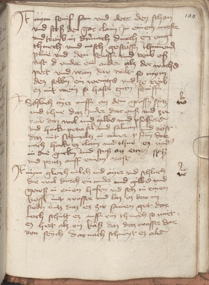 Gebratener Eier-Milch-Käse vom Rost - Originalseite aus Klosterkochbuch Rott am Inn (Clm 15632)