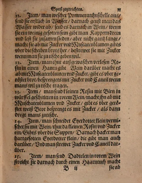Rosinen in Wein auf Röstbrot – Originalseite