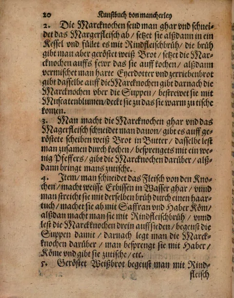 Erbsensuppe mit Ochsen-Markknochen – Originalseite