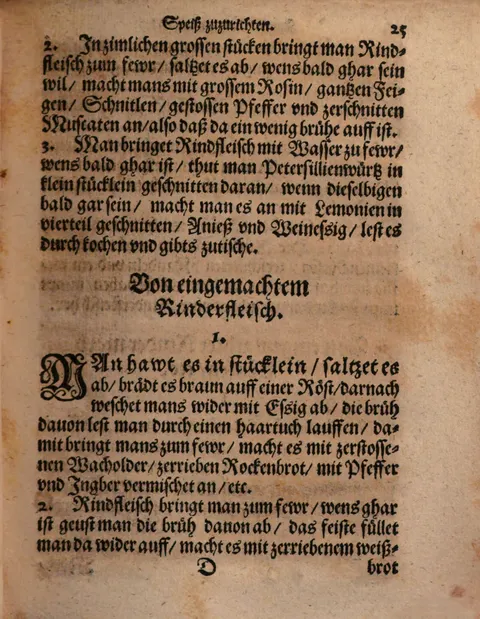 Rindfleisch mit Feigen, großen Rosinen und Muskat – Originalseite