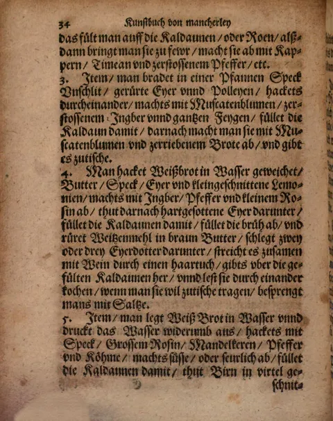 Kaldaunen mit Rosinen-Mandel-Füllung und Birnen – Originalseite