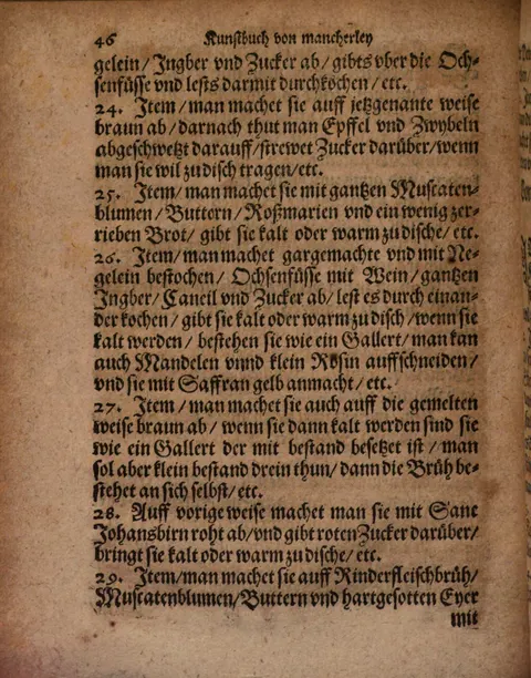 Mit Nelken gespickte Ochsenfüße in Wein mit Ingwer und Zimt – Originalseite