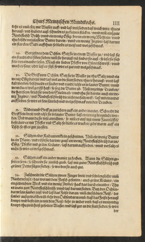 Grob geschnittene Ochsenkutteln in Rinderbrühe mit Petersilie – Originalseite