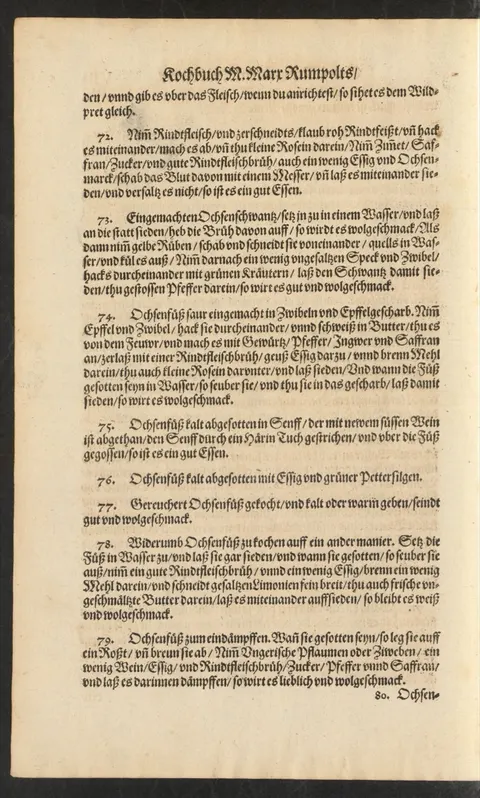 Kalte Ochsenfüße mit Essig und Petersilie – Originalseite